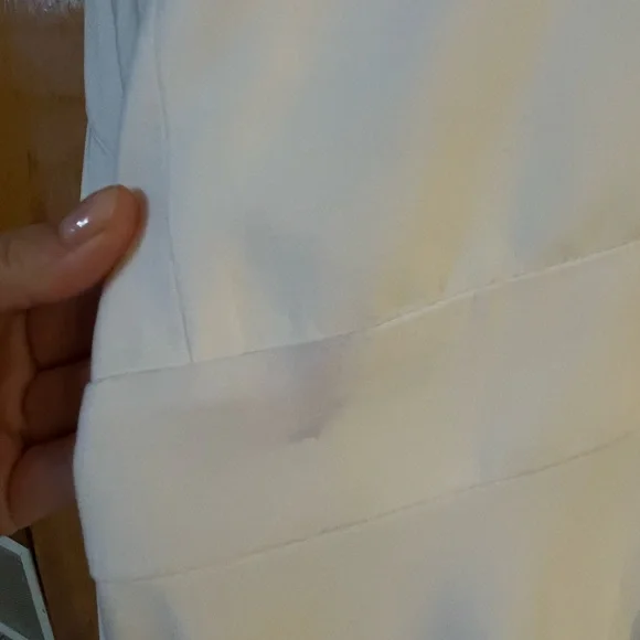 Halston Heritage white a-line halter dress, beaded dress, size 10, vintage feel - Picture 16 of 16